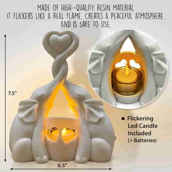 Elegant Elephant Candle Holder - Romantic Anniversary Gift Idea - Image 2