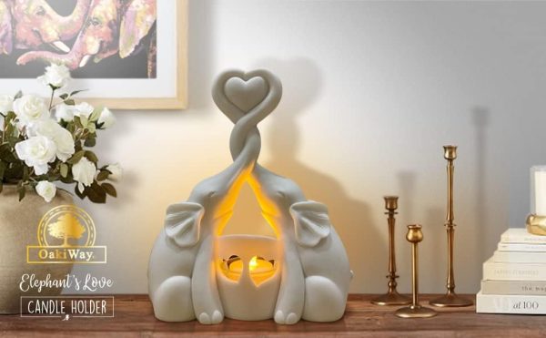 Elegant Elephant Candle Holder - Romantic Anniversary Gift Idea - Image 3