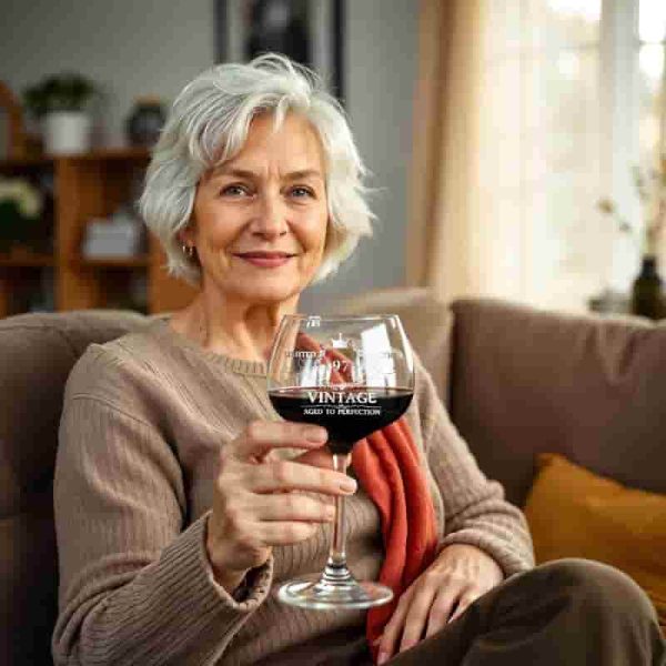 Best 50th Birthday Gifts For Women - Vintage 1975 Wine Glass - Image 2
