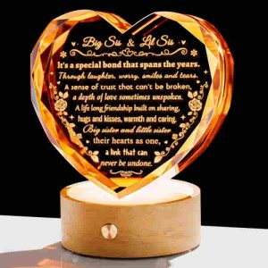 Unique Sister Birthday Gift - Crystal Heart Keepsake