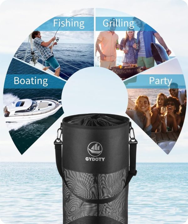 Reusable Mesh Boat Trash Bag - Must-have Black Boating Accessory - Image 2