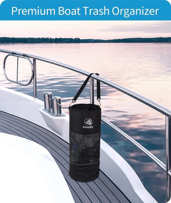 Reusable Mesh Boat Trash Bag - Must-have Black Boating Accessory - Image 3