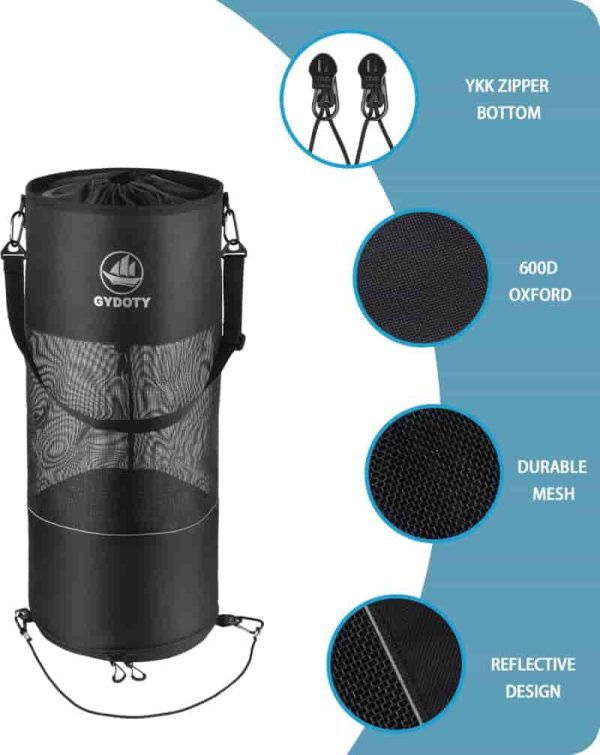 Reusable Mesh Boat Trash Bag - Must-have Black Boating Accessory - Image 4