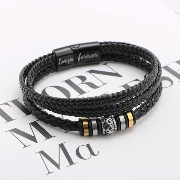 Multi-layer Braided Leather Bracelet For Men - Perfect Gift For Son - Image 6