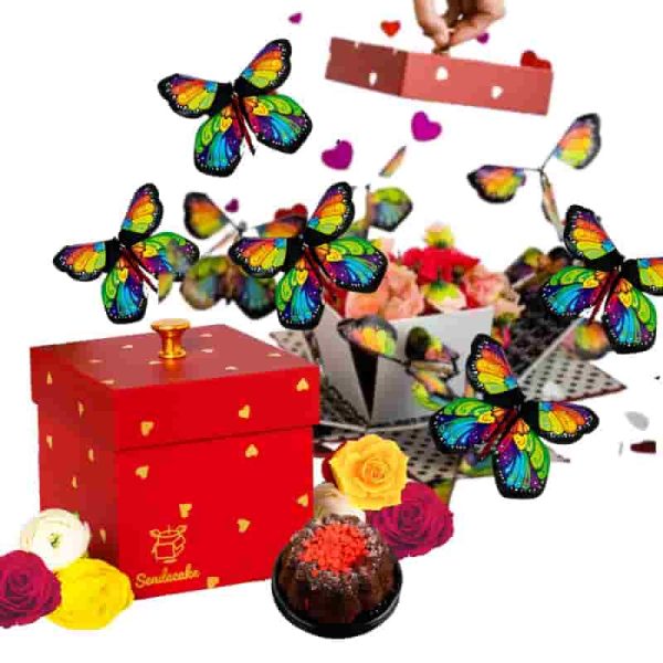 Butterfly Surprise Cake Gift Box - Perfect For Her Birthday & Anniversary