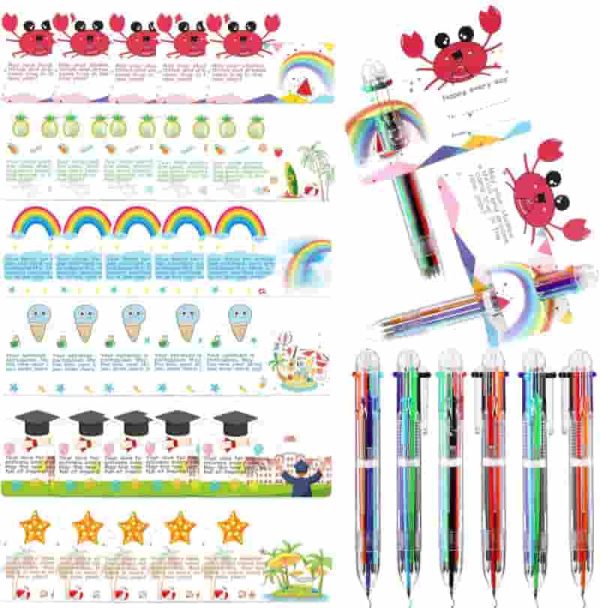 30-pack Multicolor Pen & Cards - End-year School Gift Set