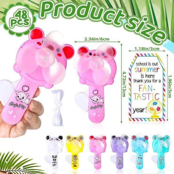 48 Pcs Summer Kids Handheld Fans - Perfect End Of Year Student Gifts - Image 2