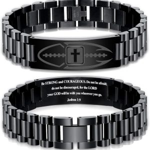 Christian Cross Bracelet For Men - Bible Verse Gift