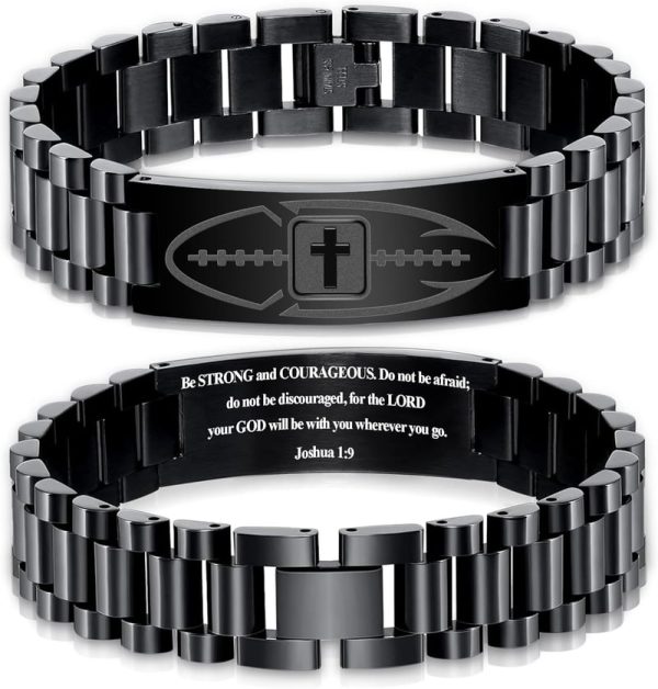 Christian Cross Bracelet For Men - Bible Verse Gift