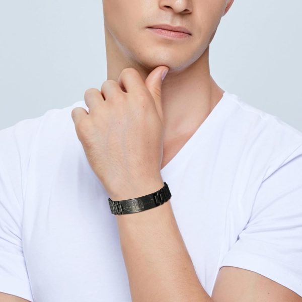 Christian Cross Bracelet For Men - Bible Verse Gift - Image 2