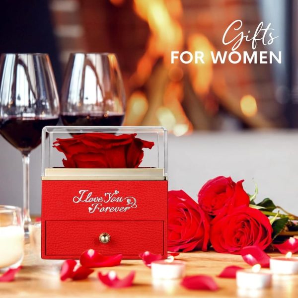 Best Preserved Real Red Rose Gift With Necklace For Her - Image 3