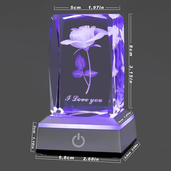 Best 3d Rose Crystal Nightlight For Valentines & Anniversaries - Image 5