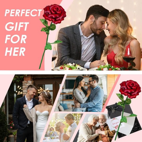 Romantic Leather Rose Gift For 3rd Anniversary & Valentine's Day - Image 4