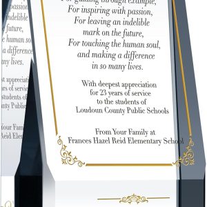 Best Personalized Crystal Retirement Plaque For Teachers
