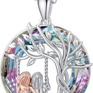 Elegant Sterling Silver Sister Necklace: Perfect Gift Idea