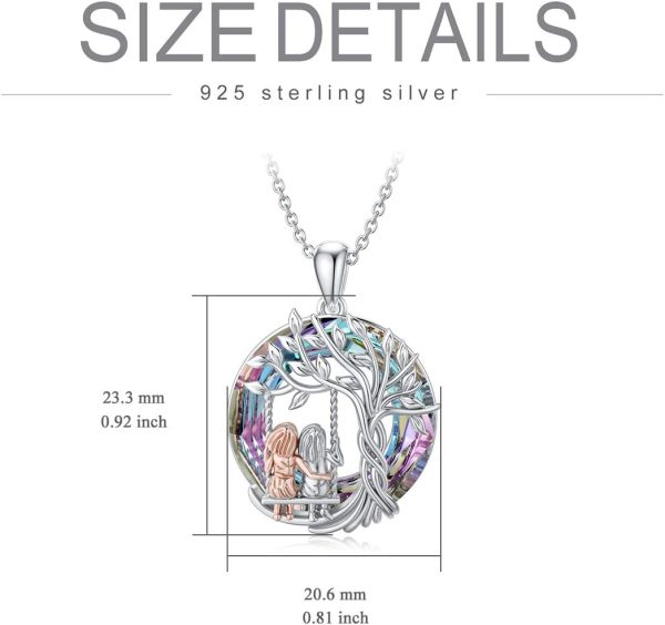 Elegant Sterling Silver Sister Necklace: Perfect Gift Idea - Image 4