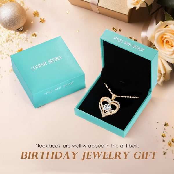 925 Silver Heart Birthstone Necklace - Best Gift For Her - Image 4