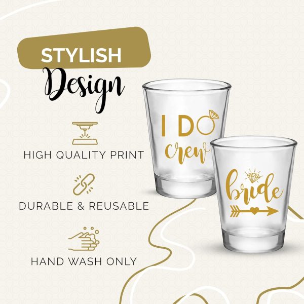 Best Bachelorette Shot Glass Set - Bride & Crew - Image 3