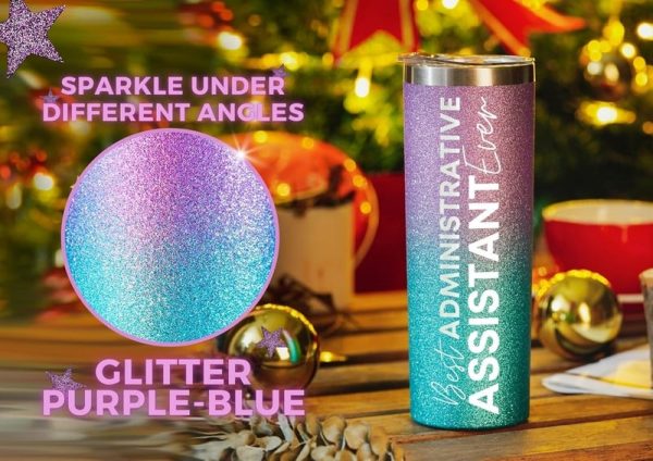 Best Gift For Administrative Professionals - Glitter Tumbler - Image 5