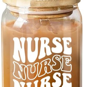 Best Nurse Gifts - 16 Oz Coffee Glass For Women & Students