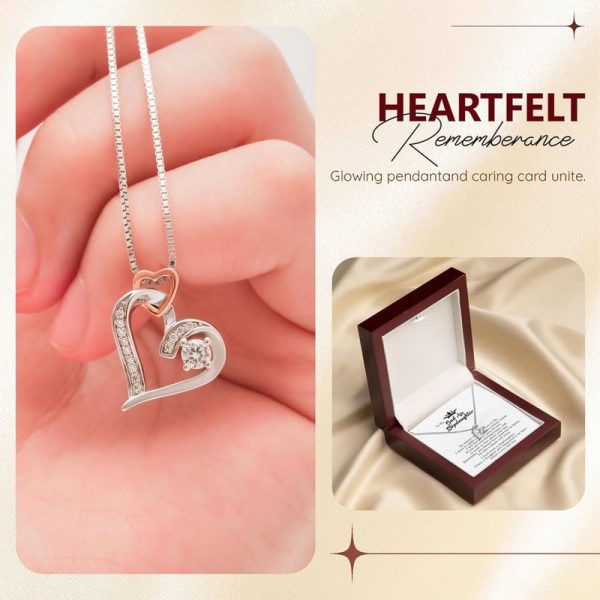 Best Gift For Stepdaughter - Heart Necklace With Message - Image 3