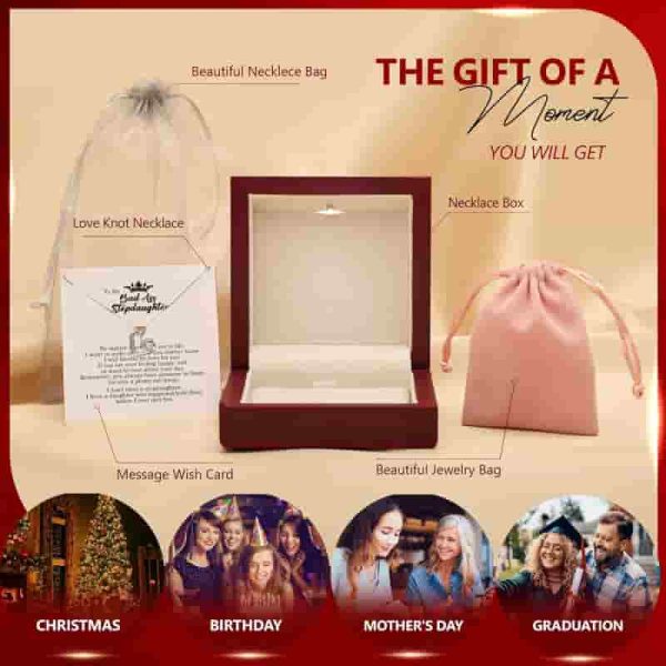 Best Gift For Stepdaughter - Heart Necklace With Message - Image 6