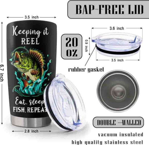 Best Fishing Tumbler Gifts For Men - 20oz Birthday Idea - Image 2