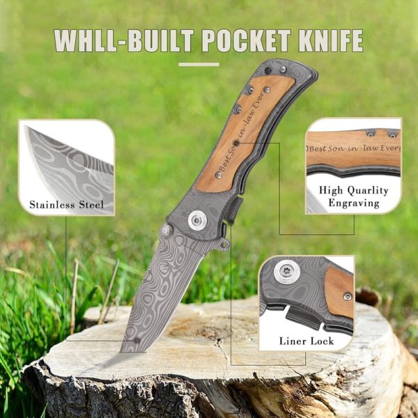 Best Son-in-law Ever Pocket Knife Gift - Unique & Personalized - Image 2