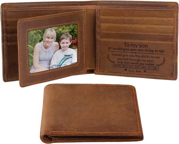 Best Personalized Engraved Wallet - Graduation Gift For Son