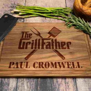 Best Personalized Wooden Cutting Board For Dad - Custom Bbq Gift