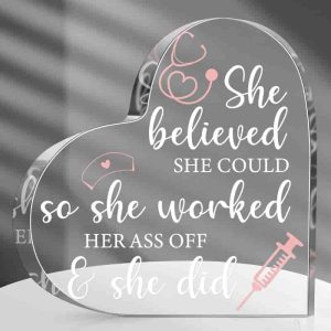 Best Rn Nurse Christmas Gift - Inspirational Crystal Heart