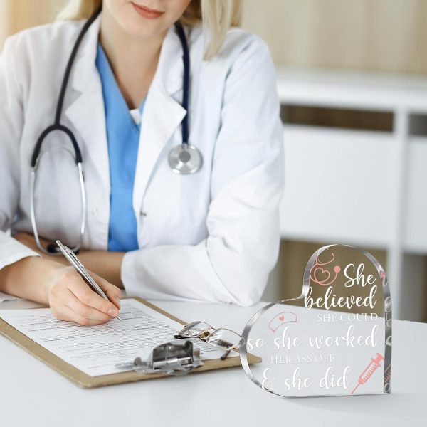 Best Rn Nurse Christmas Gift - Inspirational Crystal Heart - Image 2