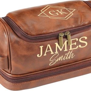 Best Personalized Leather Dopp Kit For Men - Custom Gifts