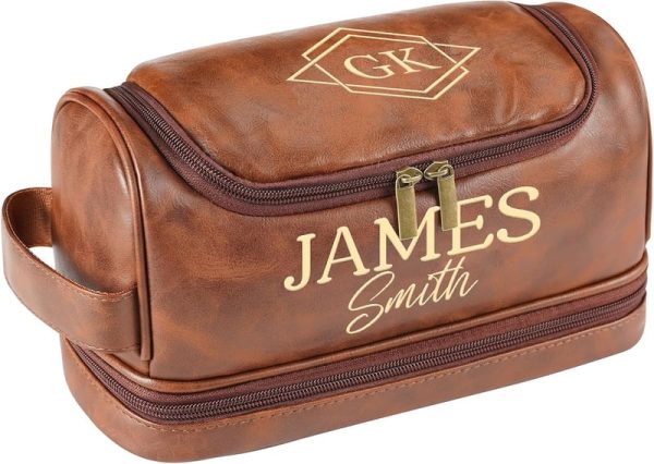 Best Personalized Leather Dopp Kit For Men - Custom Gifts