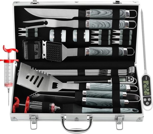 Grilljoy 24pcs Bbq Tools Set - Perfect Grill Gifts For Men
