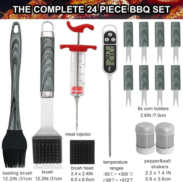 Grilljoy 24pcs Bbq Tools Set - Perfect Grill Gifts For Men - Image 4