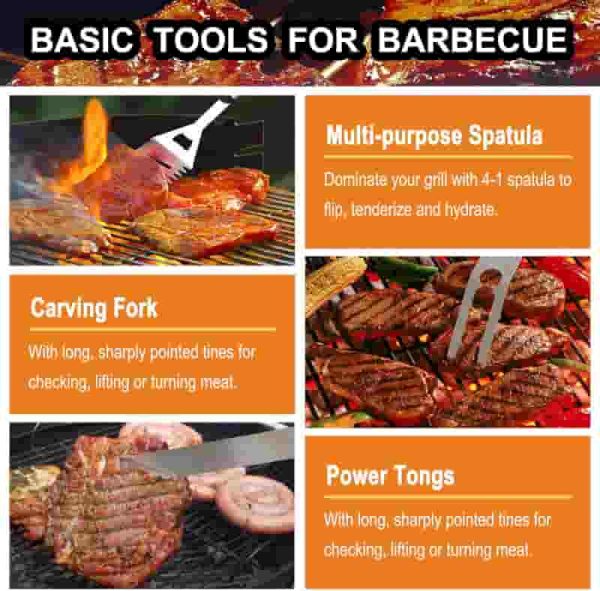 Grilljoy 24pcs Bbq Tools Set - Perfect Grill Gifts For Men - Image 5