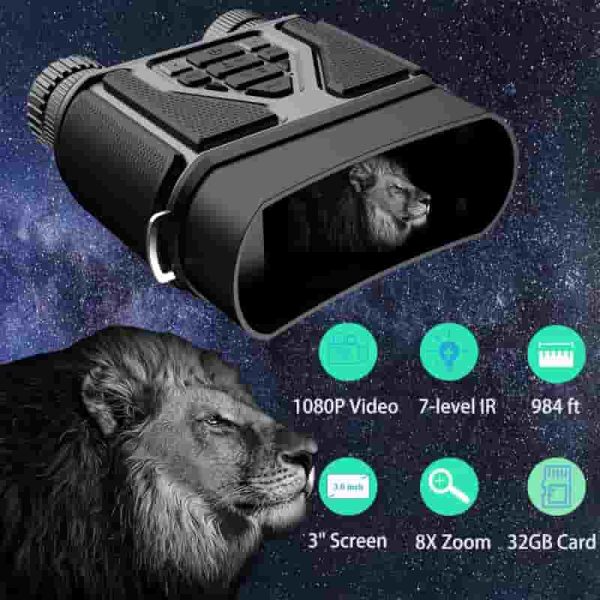 Best Night Vision Goggles For Hunting & Camping - 8x Zoom, Rechargeable - Image 2