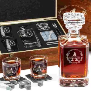 Best Personalized Whiskey Decanter Set - Perfect Gift For Men