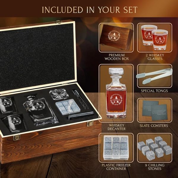 Best Personalized Whiskey Decanter Set - Perfect Gift For Men - Image 3