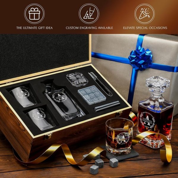 Best Personalized Whiskey Decanter Set - Perfect Gift For Men - Image 4