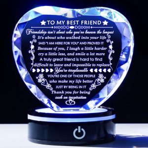 Top Best Friend Birthday Gifts For Women - Crystal Heart Led