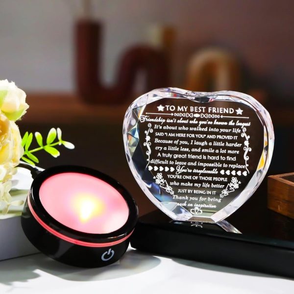 Top Best Friend Birthday Gifts For Women - Crystal Heart Led - Image 3