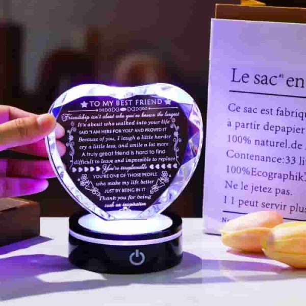 Top Best Friend Birthday Gifts For Women - Crystal Heart Led - Image 5