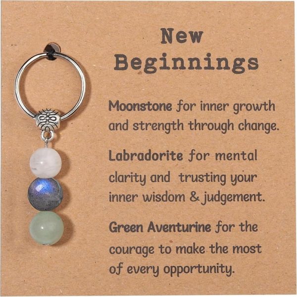 Healing Crystal Keychain For Anxiety Relief - New Beginnings Gift