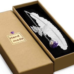 Top Vintage Feather Bookmark Gift For Women & Readers