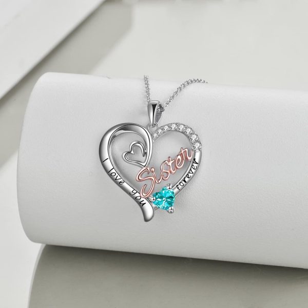 Best 925 Silver Sister Necklace - Birthstone Jewelry Gift - Image 6