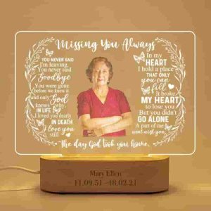 Best Personalized Memorial Light For Loss Of Mom - Custom Photo Frame