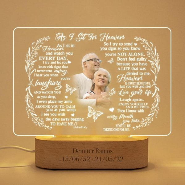 Best Personalized Memorial Light For Loss Of Mom - Custom Photo Frame - Image 3