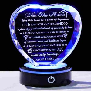 Best Crystal Housewarming Gift With Led Base For New Homes
